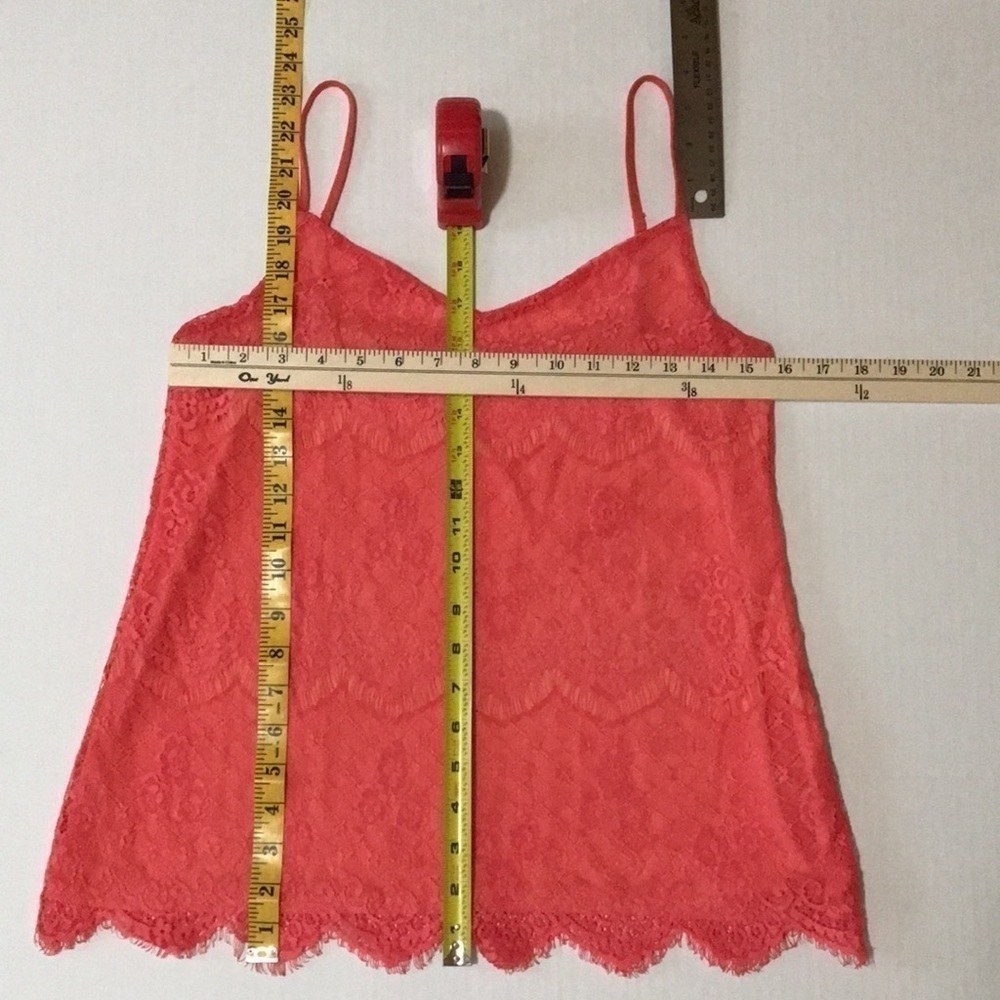 MAURICES Women’s Coral Floral Eye-lashed Lace Lined Cami—Size S - Picture 14 of 14
